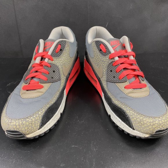 Nike Air Max 90 Premium Bamboo Safari Infrared Gray 700155-006 Men’s Size 8.5 - Picture 10 of 14